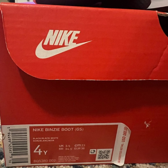 Nike Binzie Black Waterproof Sport Rain Boots Kids Youth Girls - Picture 4 of 12